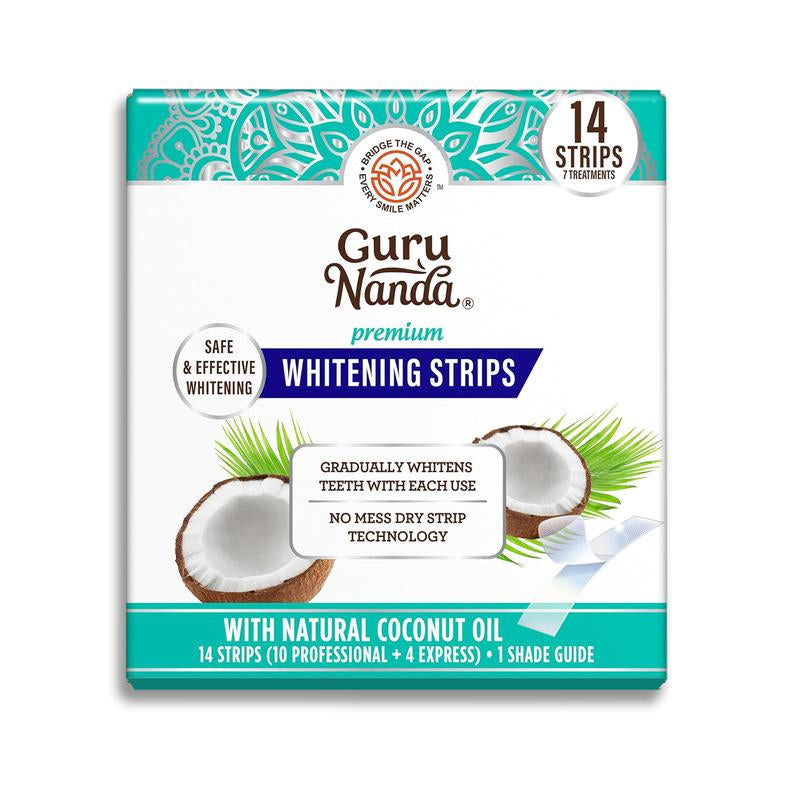 Gurunanda 7-Day Whitening Strips – Sensitive Teeth, No Slip, Bright Smile!